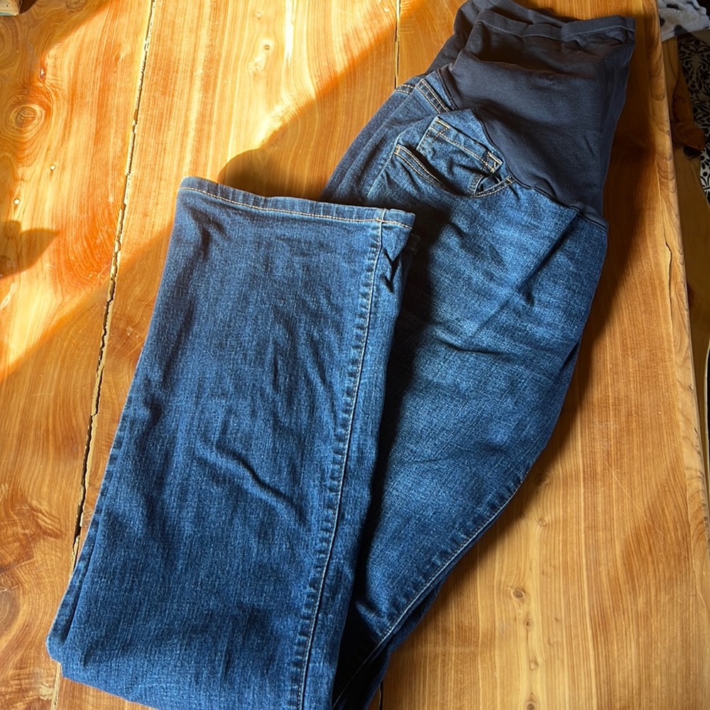 Old Navy bootcut maternity jeans.